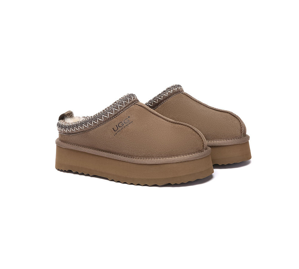 AUSTRALIAN SHEPHERD® UGG Slippers Sheepskin Wool Ankle Tazzy Tay Platform UGG AUSTRALIAN SHEPHERD