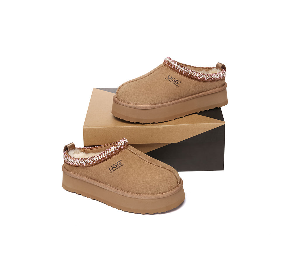 AUSTRALIAN SHEPHERD® UGG Slippers Sheepskin Wool Ankle Tazzy Tay Platform UGG AUSTRALIAN SHEPHERD