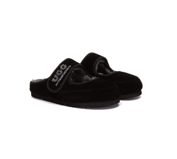 AUSTRALIAN SHEPHERD® UGG Slippers Sheepskin Wool Adjustable Strap Mary Jane Velly UGG AUSTRALIAN SHEPHERD