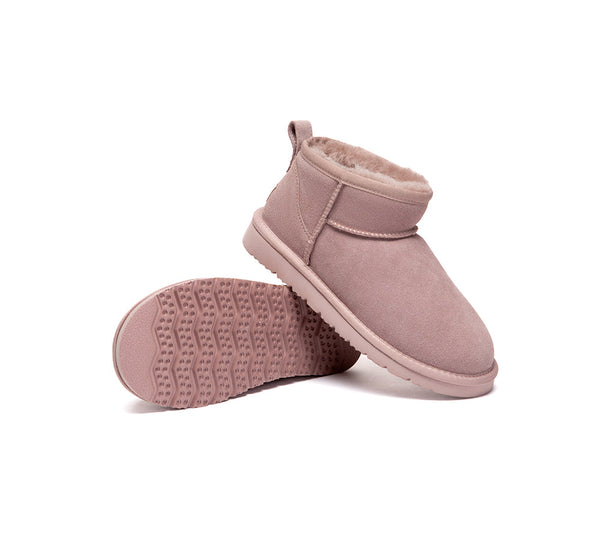 UGG Boots Unisex Sheepskin Wool Ultra Mini Ankle Boots Julia