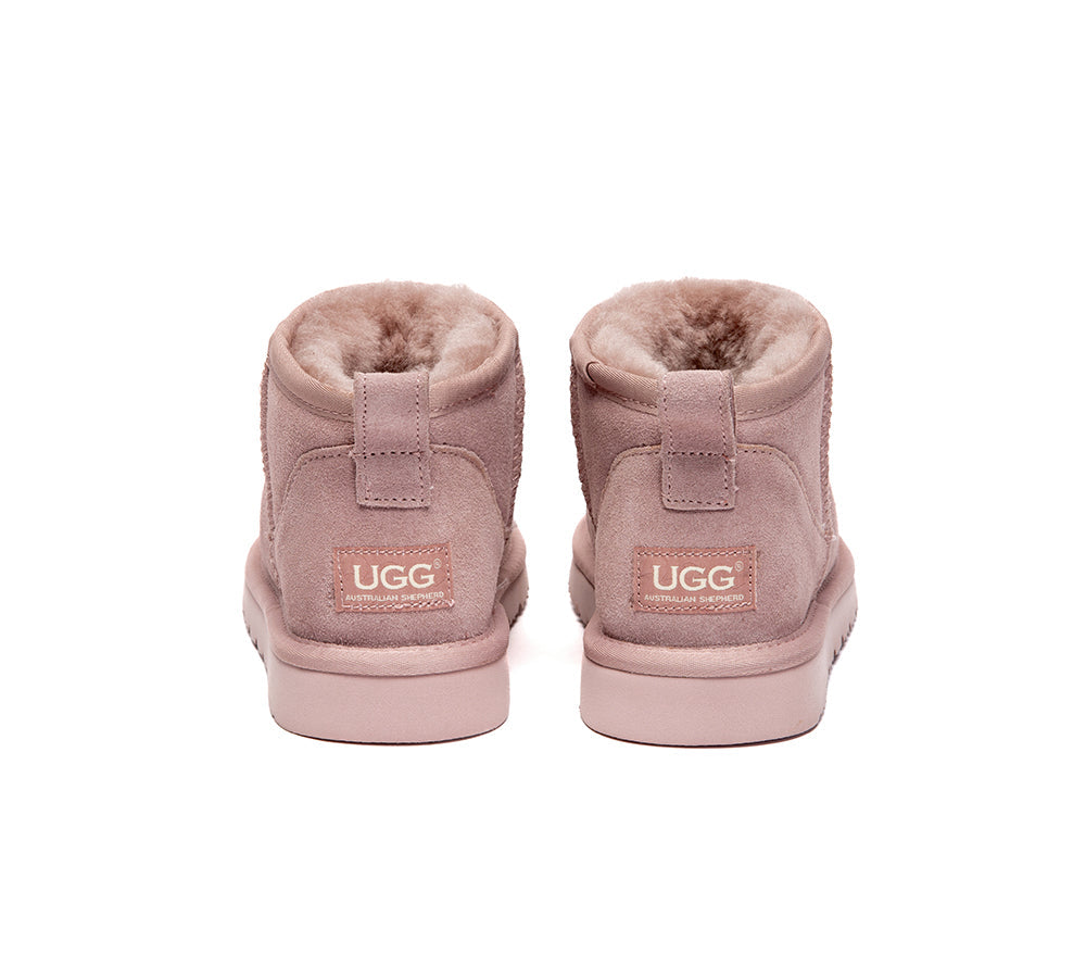 UGG Boots Unisex Sheepskin Wool Ultra Mini Ankle Boots Julia