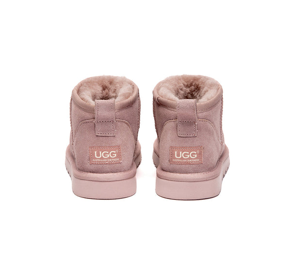 UGG Boots Unisex Sheepskin Wool Ultra Mini Ankle Boots Julia