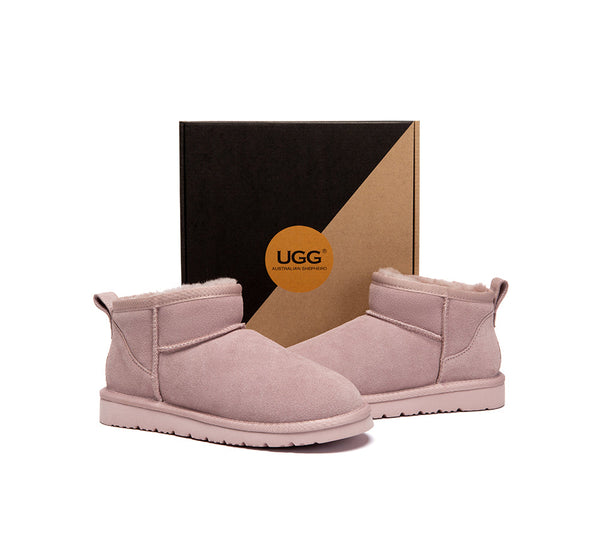 UGG Boots Unisex Sheepskin Wool Ultra Mini Ankle Boots Julia