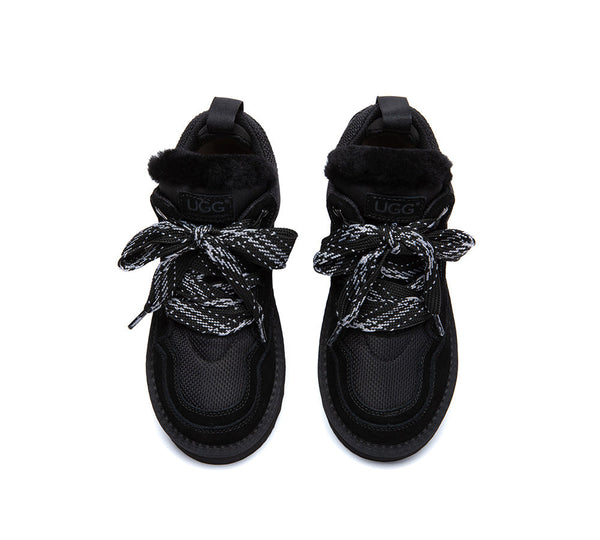 AUSTRALIAN SHEPHERD® UGG Boots Sheepskin Wool Lace Up Platform Sneakers Parkyr UGG AUSTRALIAN SHEPHERD