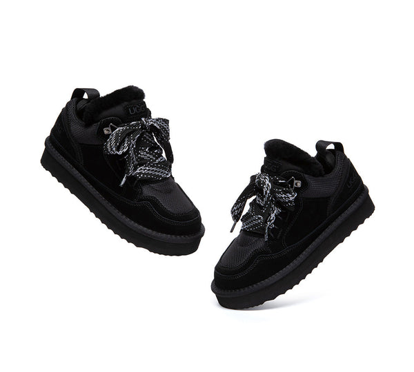 AUSTRALIAN SHEPHERD® UGG Boots Sheepskin Wool Lace Up Platform Sneakers Parkyr UGG AUSTRALIAN SHEPHERD