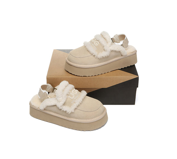 UGG Slippers Women Removable Strap Slingback Platform Rilee