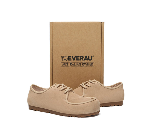 EVERAU® Women Slippers Suede Lace Up Brandon EVERAU