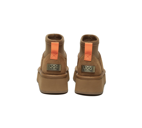 UGG Boots Women Sheepskin Wool Stretchy Ankle Mini Platform Ethel