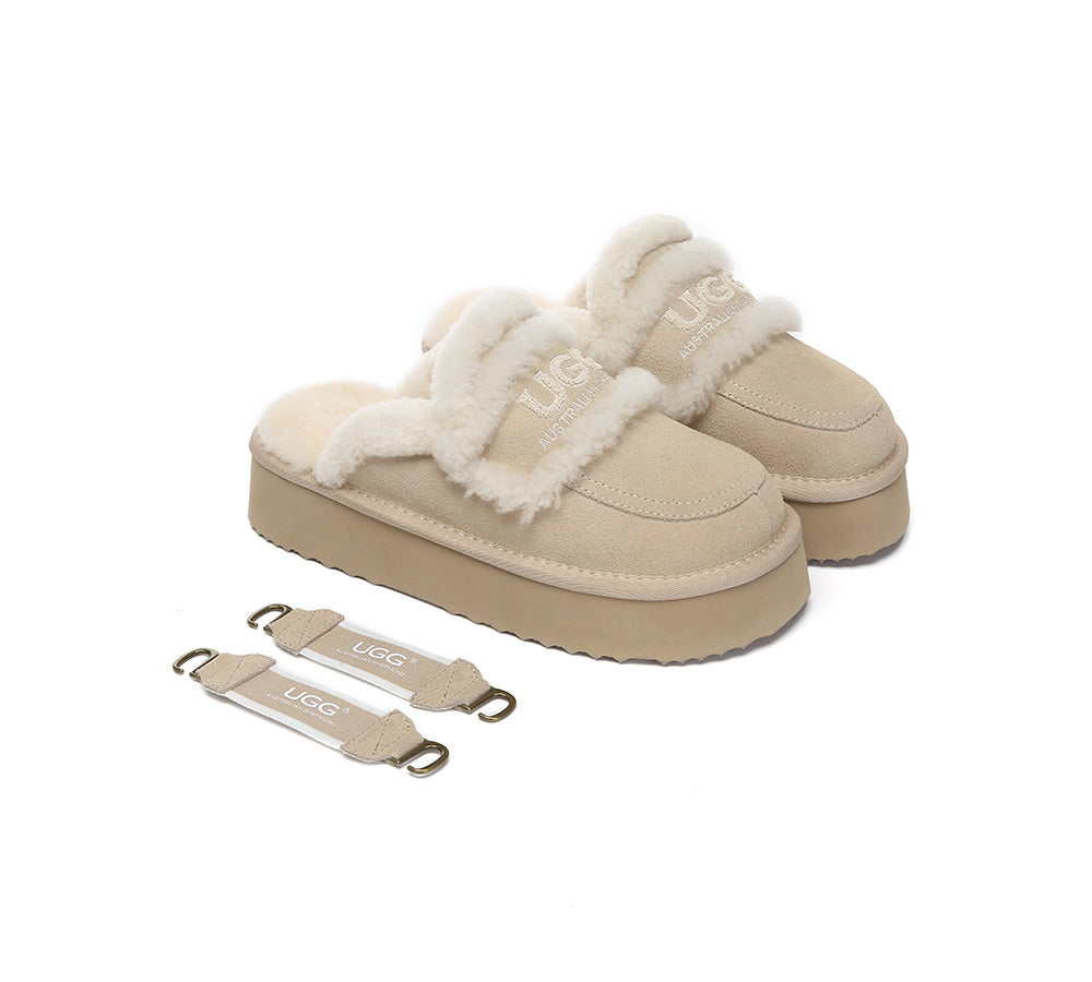 【UGG EXPRESS】Removable Strap Slingback Platform Rilee UGG Slippers Women Removable Strap Slingback Platform Rilee