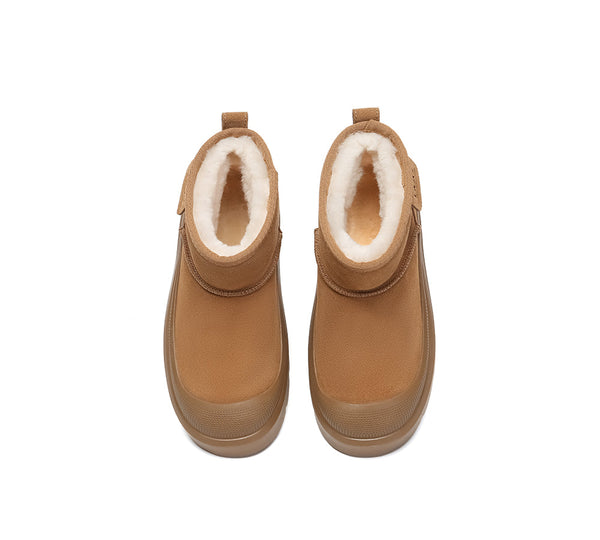 UGG Boots Sheepskin Wool Ankle Chunky Platform Harrison