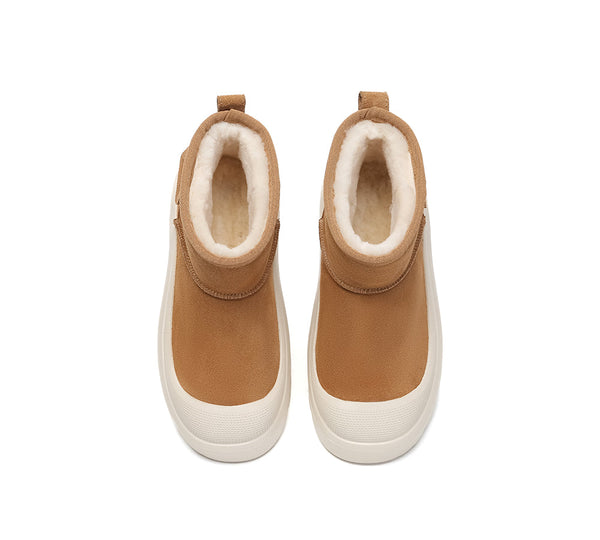 UGG Boots Sheepskin Wool Ankle Chunky Platform Harrison