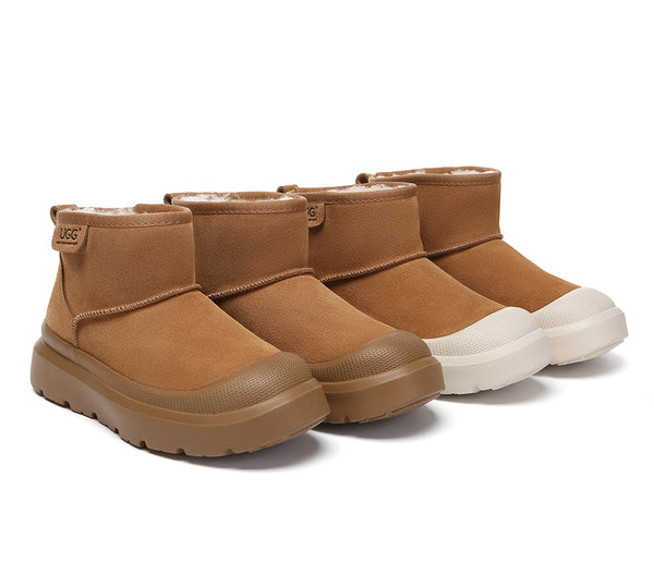 UGG Boots Sheepskin Wool Ankle Chunky Platform Harrison