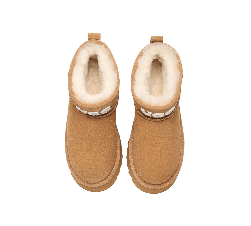 Platform Mini UGG Boots — Suede, 3.5cm · Helia – Ever UGG Outlet