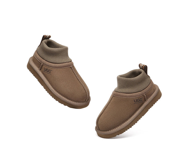 AUSTRALIAN SHEPHERD® UGG Slippers Kids Sheepskin Wool Stretchy Ankle Margaret UGG AUSTRALIAN SHEPHERD