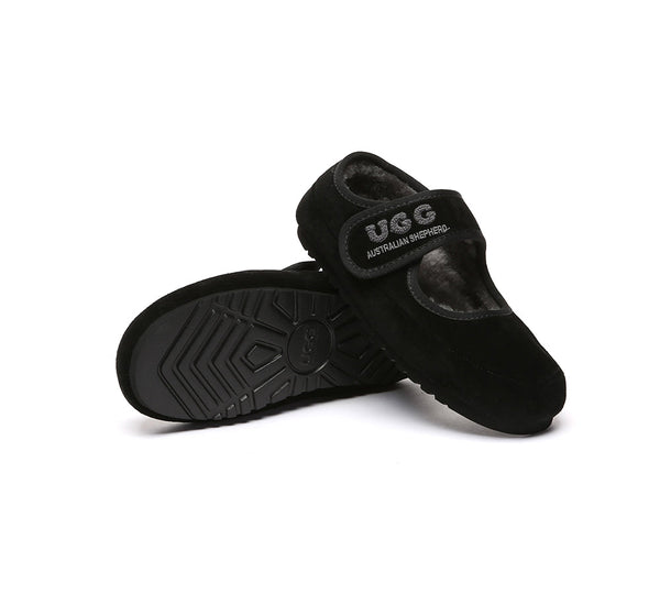 AUSTRALIAN SHEPHERD® UGG Slippers Sheepskin Wool Adjustable Strap Velvi UGG AUSTRALIAN SHEPHERD
