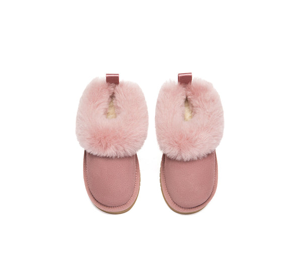 AUSTRALIAN SHEPHERD® UGG Slippers Kids Sheepskin Wool Collar Ankle Glacial UGG AUSTRALIAN SHEPHERD