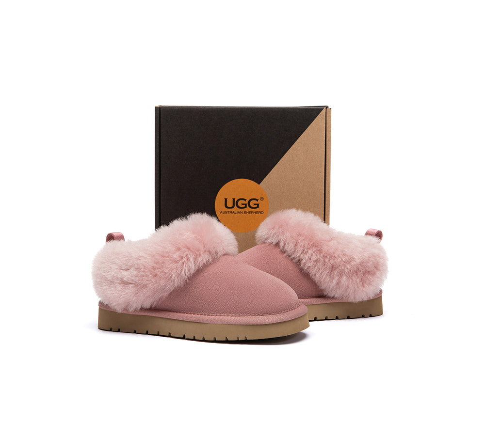AUSTRALIAN SHEPHERD® UGG Slippers Kids Sheepskin Wool Collar Ankle Glacial UGG AUSTRALIAN SHEPHERD