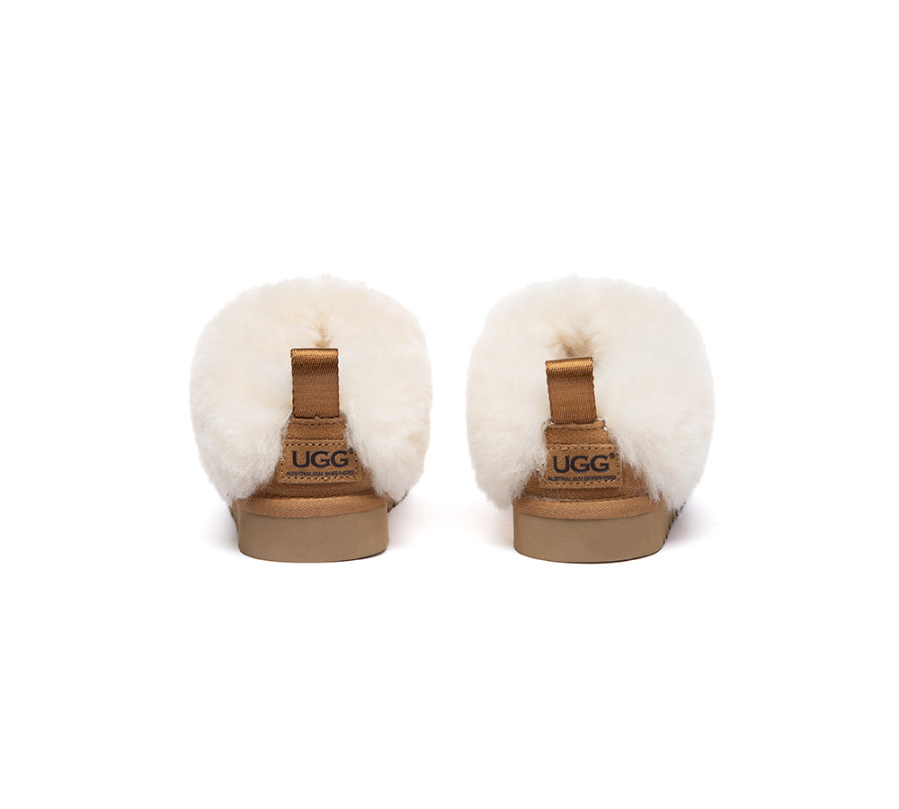 AUSTRALIAN SHEPHERD® UGG Slippers Kids Sheepskin Wool Collar Ankle Glacial UGG AUSTRALIAN SHEPHERD