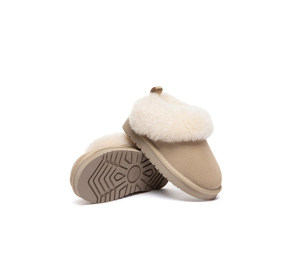 AUSTRALIAN SHEPHERD® UGG Slippers Kids Sheepskin Wool Collar Ankle Glacial UGG AUSTRALIAN SHEPHERD