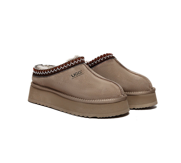 AUSTRALIAN SHEPHERD® UGG Slippers Sheepskin Wool Ankle Platform Tazzy Ventus - UGG EXPRESS