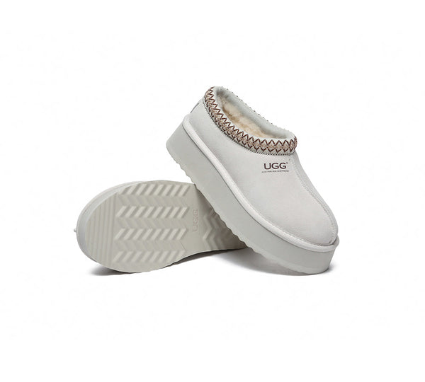 AUSTRALIAN SHEPHERD® UGG Slippers Sheepskin Wool Ankle Platform Tazzy Hippie - UGG EXPRESS