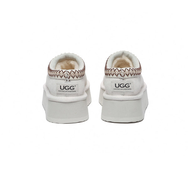 AUSTRALIAN SHEPHERD® UGG Slippers Sheepskin Wool Ankle Platform Tazzy Hippie - UGG EXPRESS