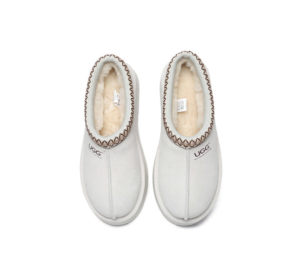 AUSTRALIAN SHEPHERD® UGG Slippers Sheepskin Wool Ankle Platform Tazzy Hippie - UGG EXPRESS