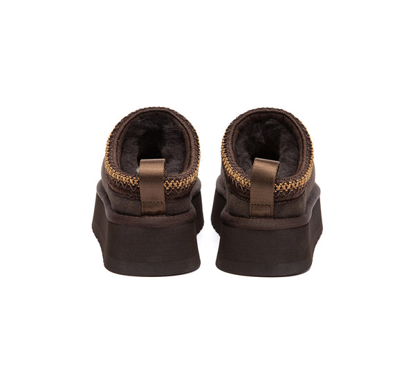 UGG Slippers Sheepskin Wool Ankle Platform Tazzy Tay