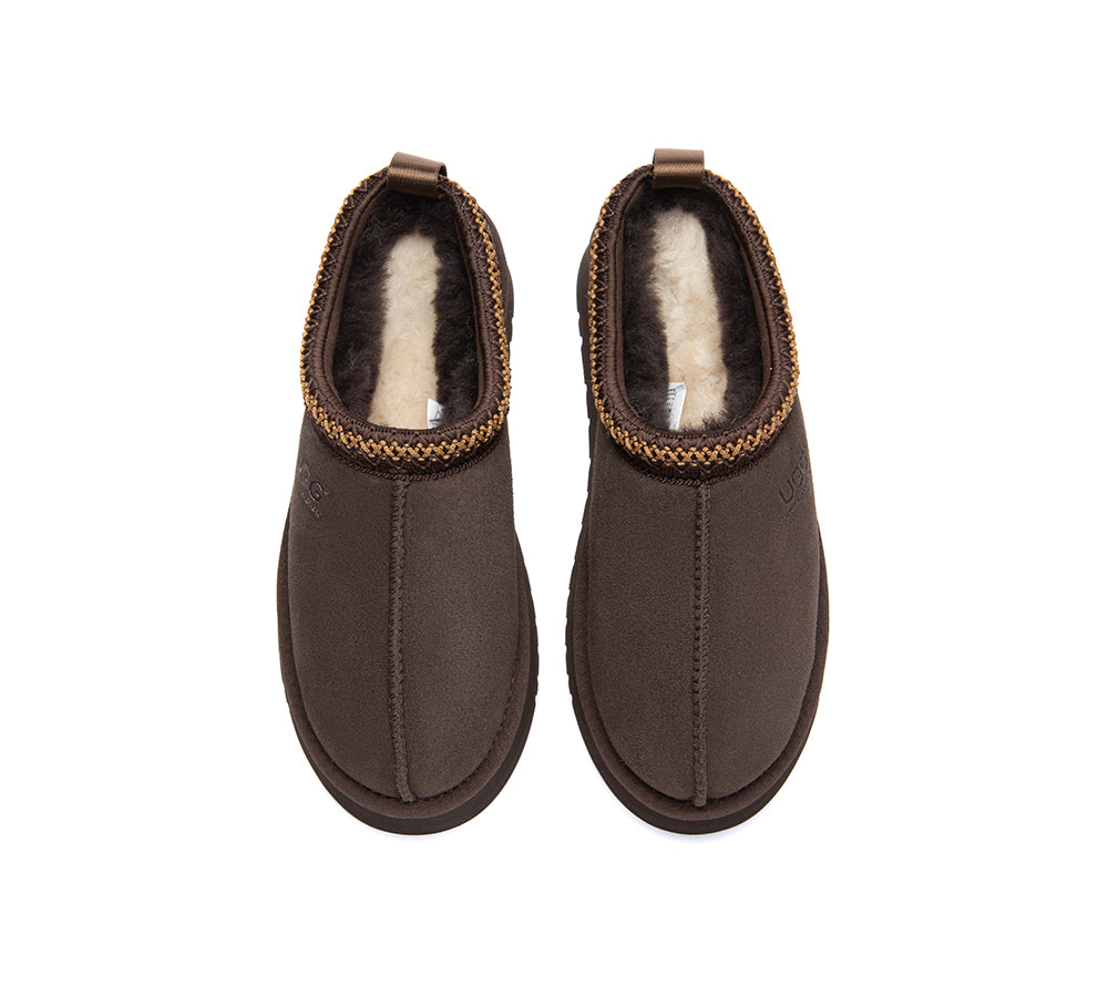 UGG Slippers Sheepskin Wool Ankle Platform Tazzy Tay