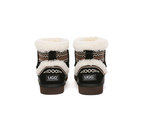AUSTRALIAN SHEPHERD® UGG Boots Sheepskin Wool Shearling Knitted Mini Ferlat UGG AUSTRALIAN SHEPHERD