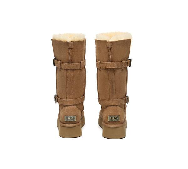 UGG Boots Women Sheepskin Wool Knee High Platform Tall Valerie