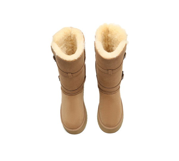 UGG Boots Women Sheepskin Wool Knee High Platform Tall Valerie