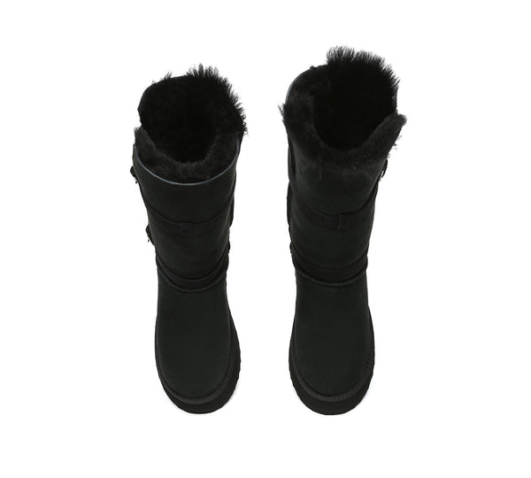 UGG Boots Women Sheepskin Wool Knee High Platform Tall Valerie