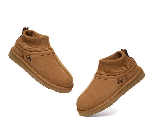 UGG Boots Sheepskin Wool Stretchy Ankle Margaret