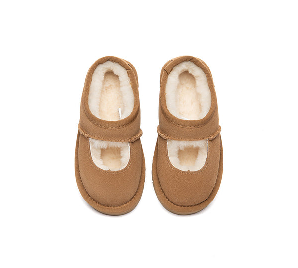 AUSTRALIAN SHEPHERD® UGG Slippers Kids Sheepskin Wool Ankle Platform Carmella UGG AUSTRALIAN SHEPHERD