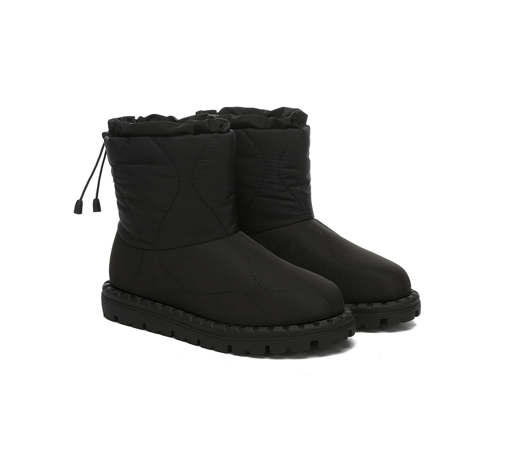 EVERAU® UGG Boots Women Sheepskin Wool Waterproof Drawstring Sonita - UGG EXPRESS