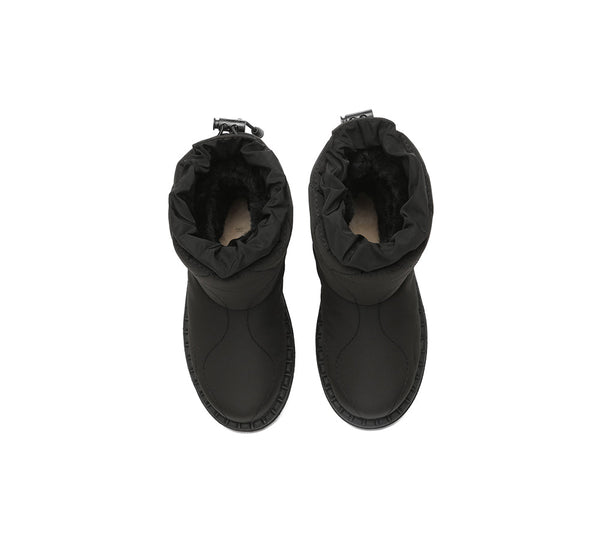 EVERAU® UGG Boots Kids Sheepskin Wool Waterproof Drawstring Sonita - UGG EXPRESS