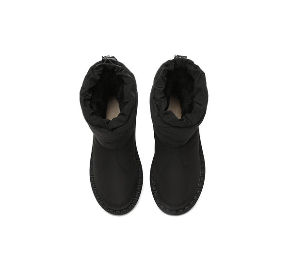 EVERAU® UGG Boots Women Sheepskin Wool Waterproof Drawstring Sonita - UGG EXPRESS