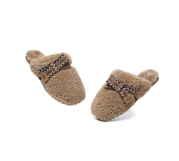 UGG Slippers Women Sheepskin Wool Bow Cecil
