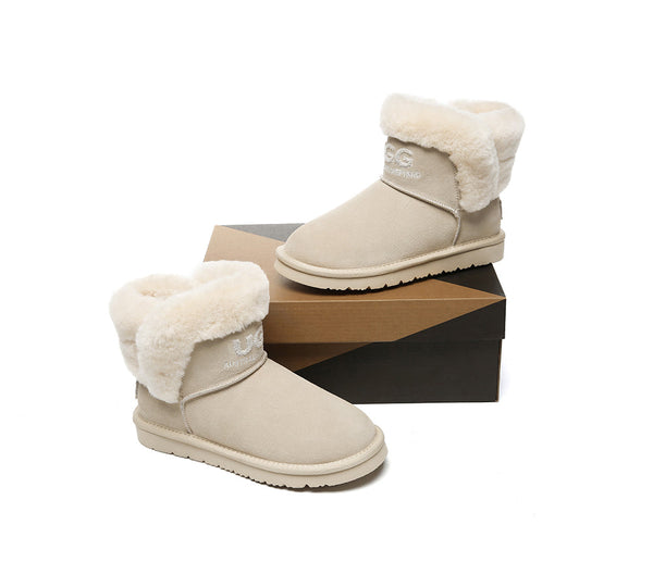 UGG Boots Sheepskin Wool Shearling Lined Ankle Mini Oatha