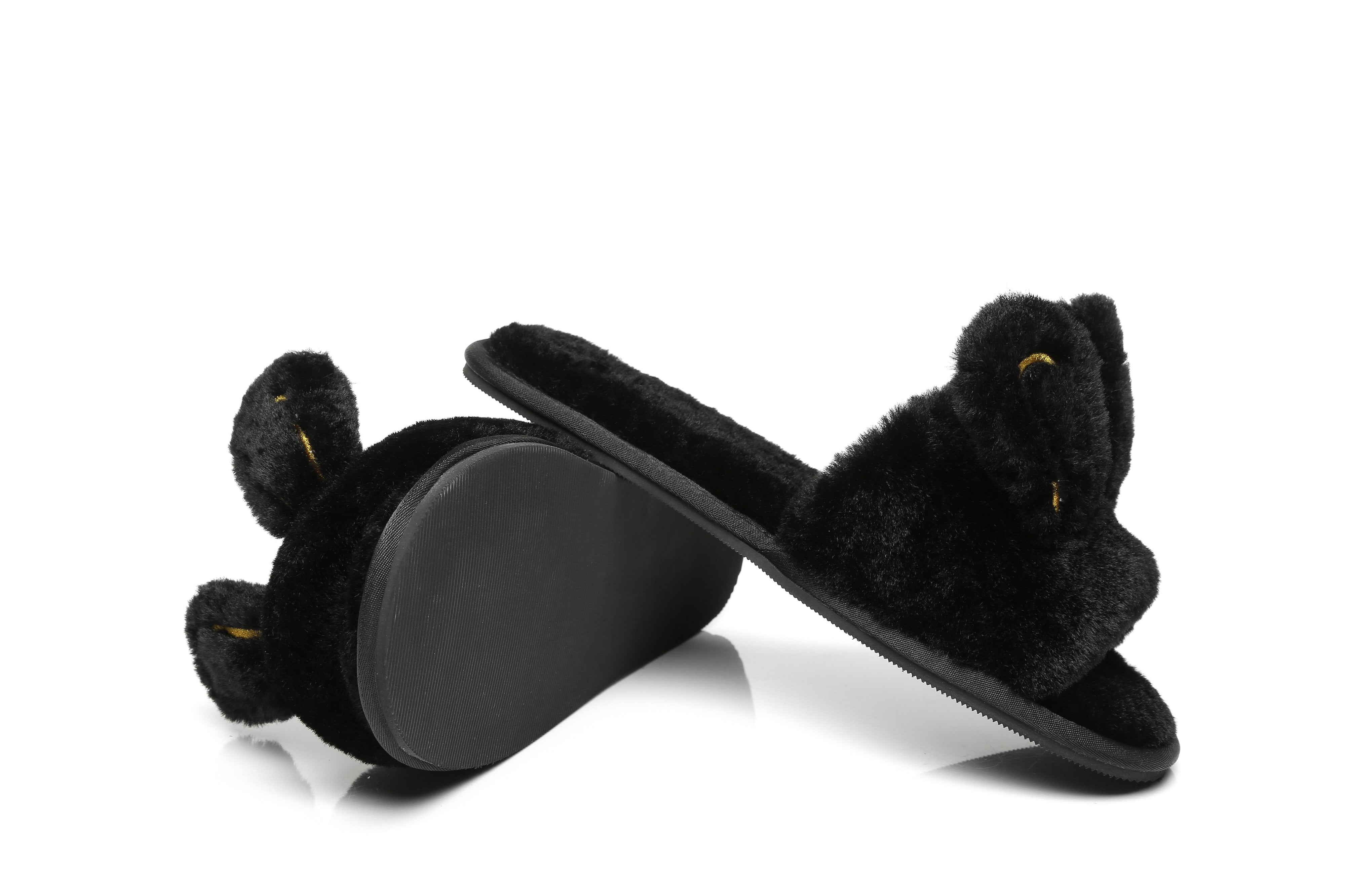 Fluffy Sheepskin Slipper Bunny