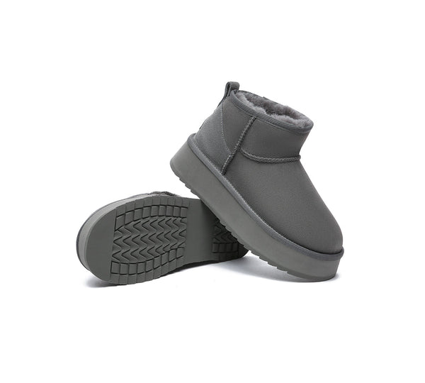 EVERAU® UGG Boots Sheepskin Wool Ankle Ultra Mini Platform - UGG EXPRESS