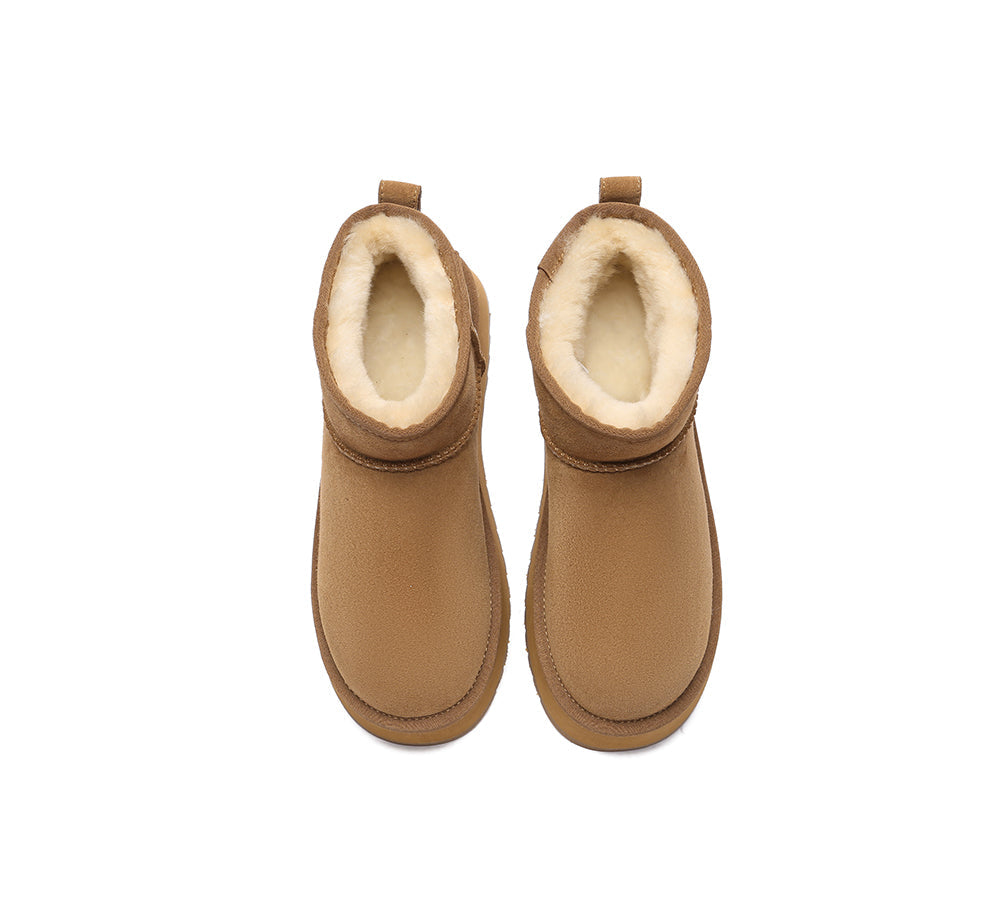 EVERAU® UGG Boots Sheepskin Wool Ankle Ultra Mini Platform - UGG EXPRESS