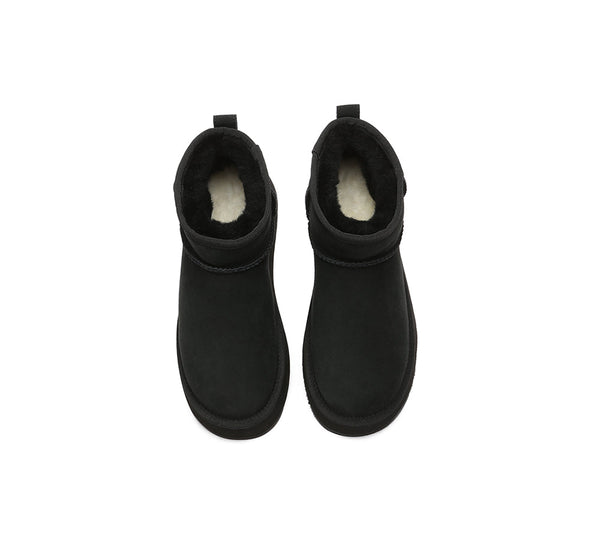 EVERAU® UGG Boots Sheepskin Wool Ankle Ultra Mini Platform - UGG EXPRESS