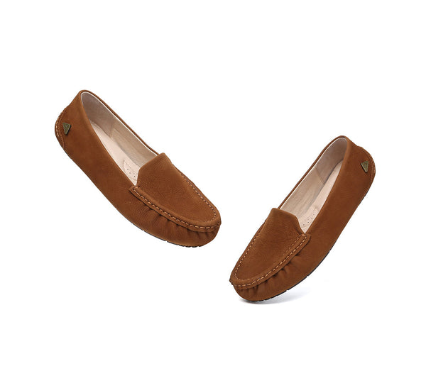 EVERAU® Women Suede Leather Moccasins Chic Soft Driving Loafers Morris EVERAU