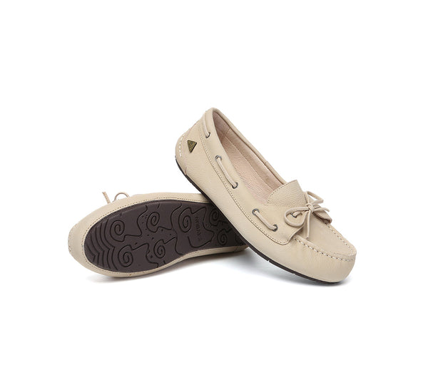 EVERAU® Women Leather Moccasin Loafers Classic Monty EVERAU