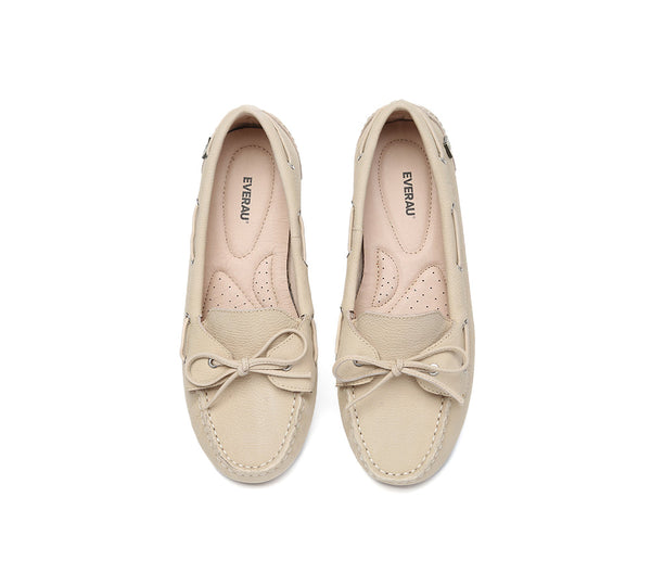 EVERAU® Women Leather Moccasin Loafers Classic Monty EVERAU