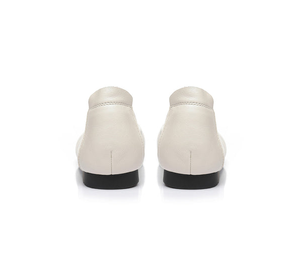 EVERAU® Women Leather Pointed Toe Ballet Flats Everly - UGG EXPRESS