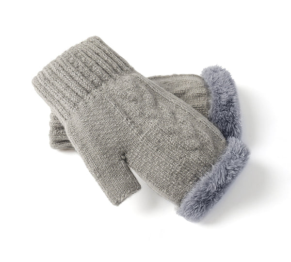 EVERAU® Fingerless Ultra Plush Knit Gloves EVERAU