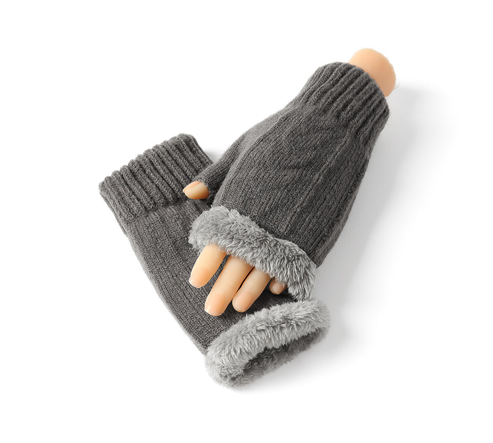 EVERAU® Fingerless Ultra Plush Knit Gloves EVERAU